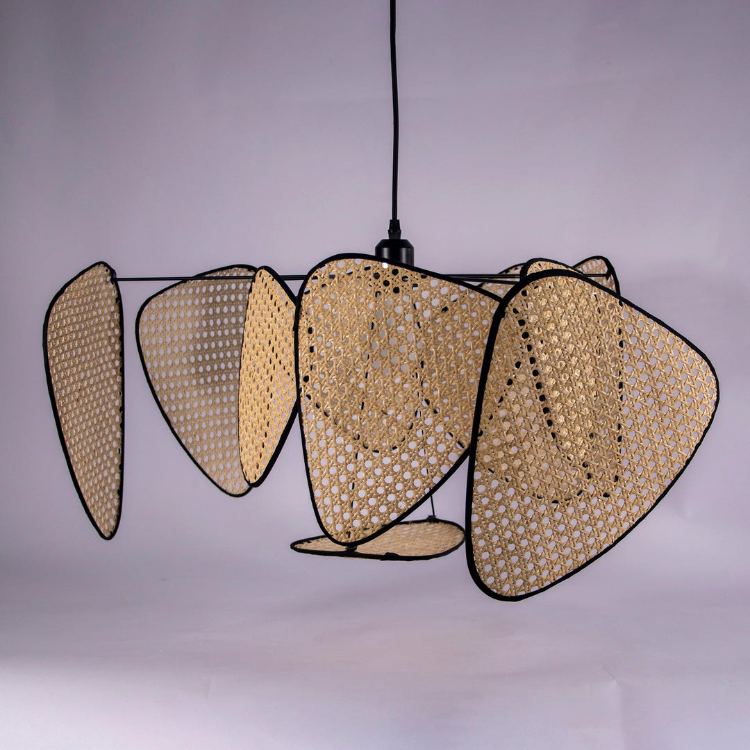 Lustra Chandelier Écran Cannage Suspension Rétro - Neutralighting