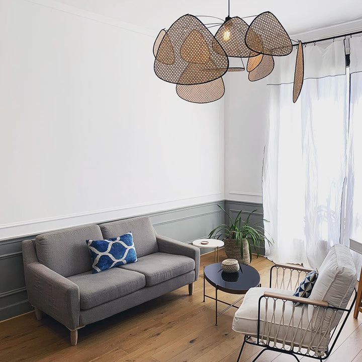 Lustra Lampe Pendante Rattan Swag Industrielle - Neutralighting