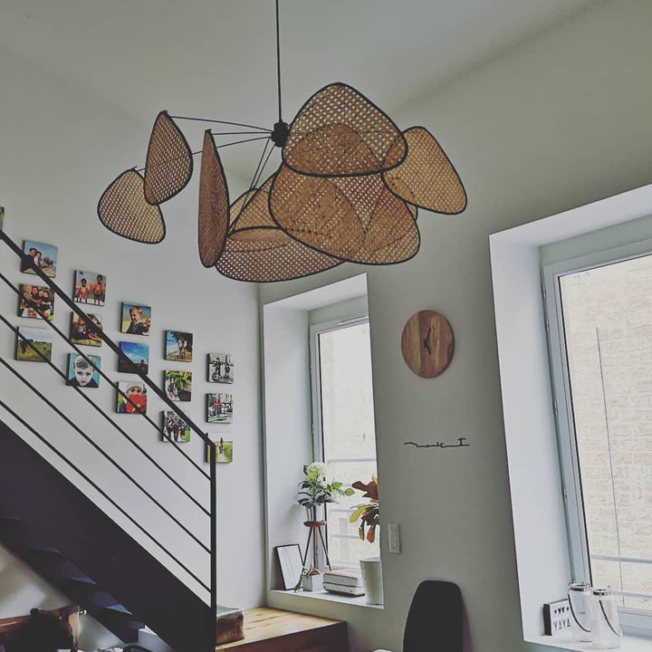 Lustra Lampe Pendante Rattan Swag Industrielle - Neutralighting