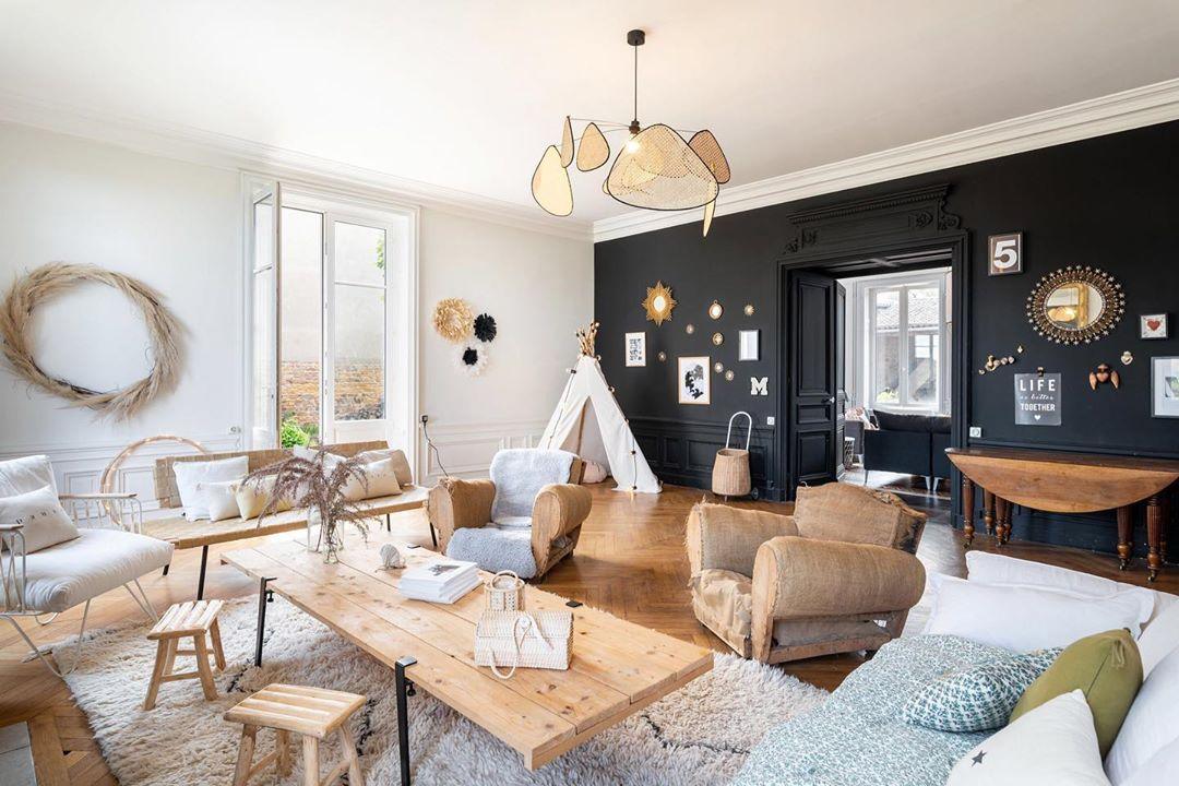 Lustra Lampe Pendante Rattan Swag Industrielle - Neutralighting
