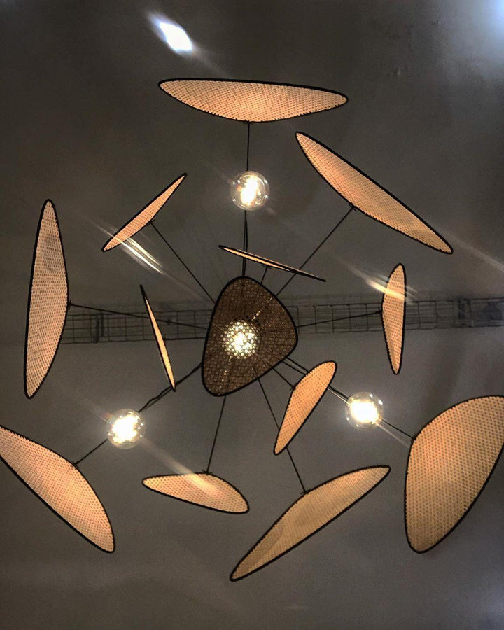 Lustra Lampe Pendante Rattan Swag Industrielle - Neutralighting