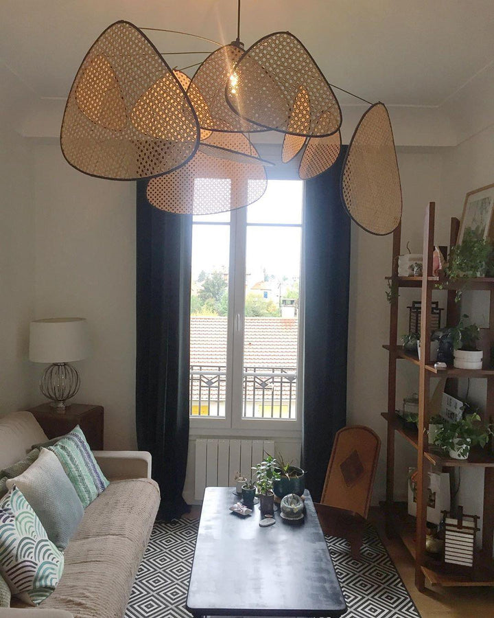 Lustra Lampe Pendante Rattan Swag Industrielle - Neutralighting