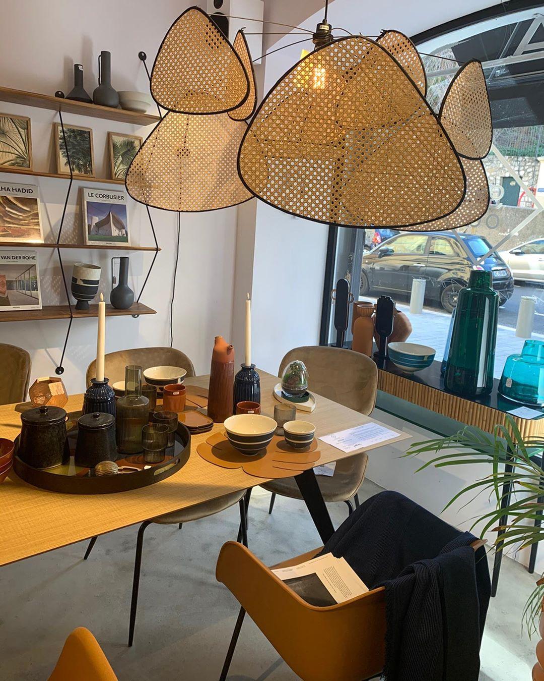 Lustra Lampe Pendante Rattan Swag Industrielle - Neutralighting