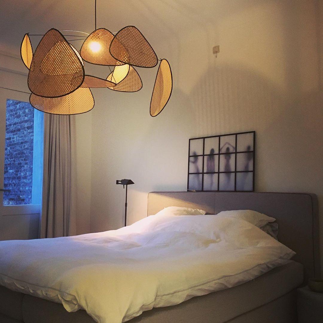 Lustra Chandelier Écran Cannage Suspension Rétro - Neutralighting