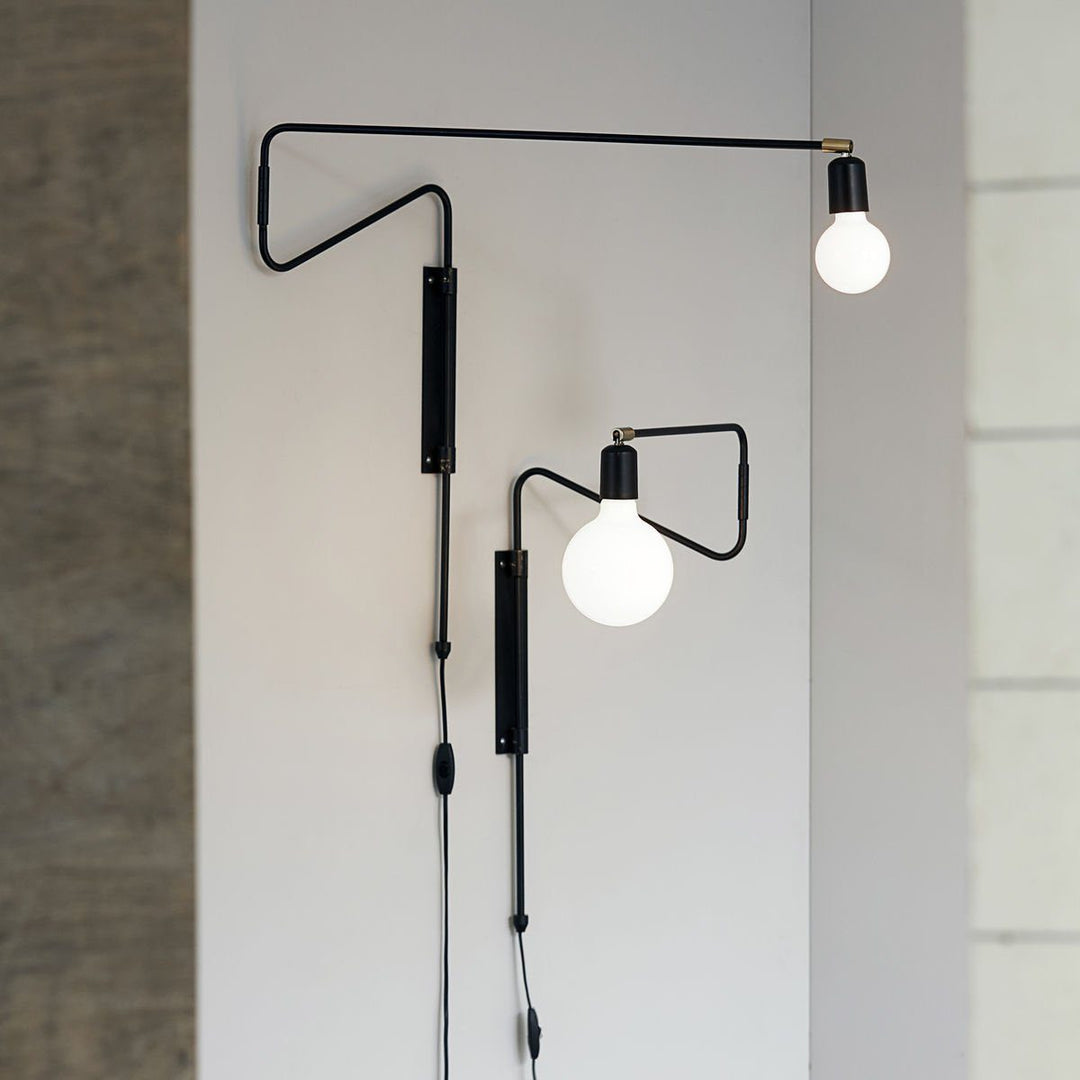 Ersora Moderne Minimaliste Balançoire Plug-in Métal Applique Murale - Neutralighting