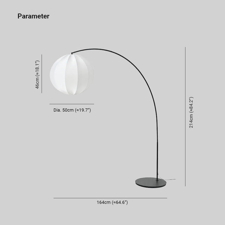 Ritta Suspension sphérique Minimaliste Métal/Tissu Blanc Salon - Neutralighting