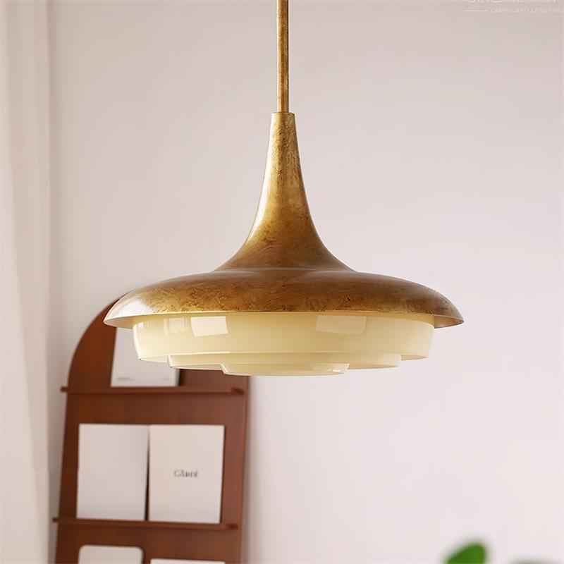 Tabit Suspension Vieilli Laiton Stratifié Verre - Neutralighting