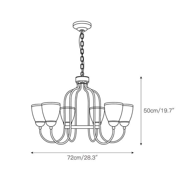 Caraeara Postmodern Luxe Verre Lustre - Neutralighting