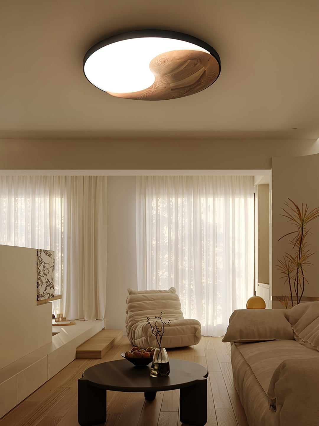 Ivelor Lampe de Plafond en Bois Minimaliste Balance - Neutralighting