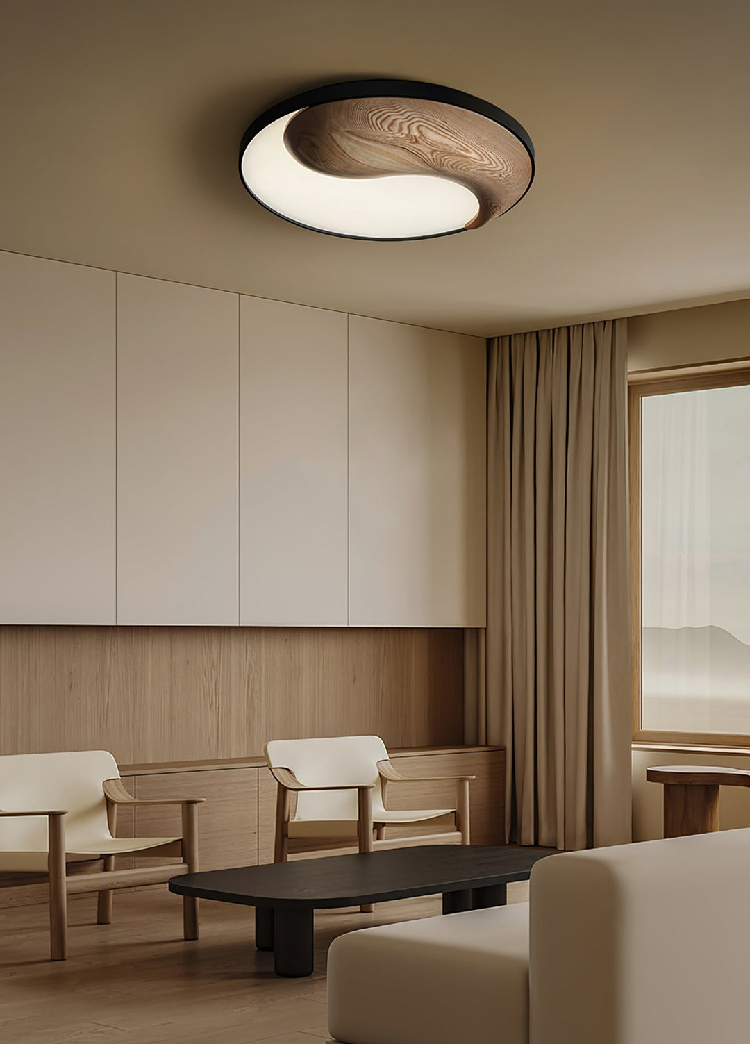 Ivelor Lampe de Plafond en Bois Minimaliste Balance - Neutralighting