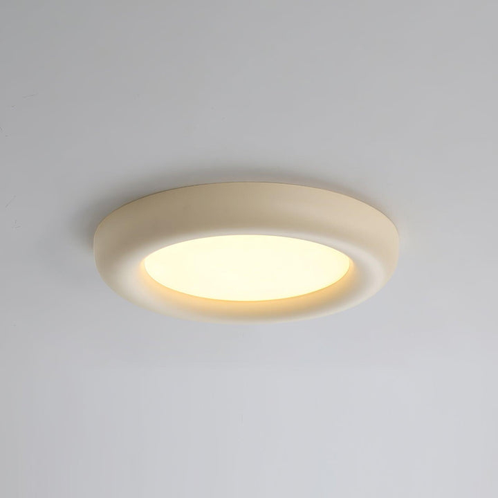 Lumence Plafonnier beige encastré avec rosace en acrylique minimaliste - Neutralighting