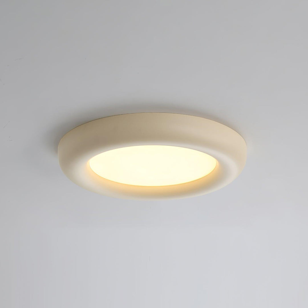 Lumence Plafonnier beige encastré avec rosace en acrylique minimaliste - Neutralighting