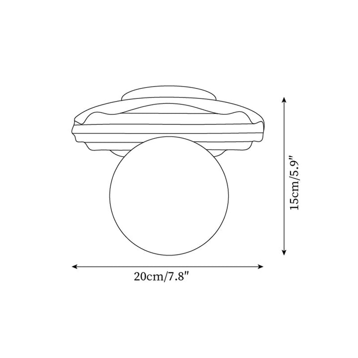 Ritta Plafonnier Travertin Verre - Neutralighting