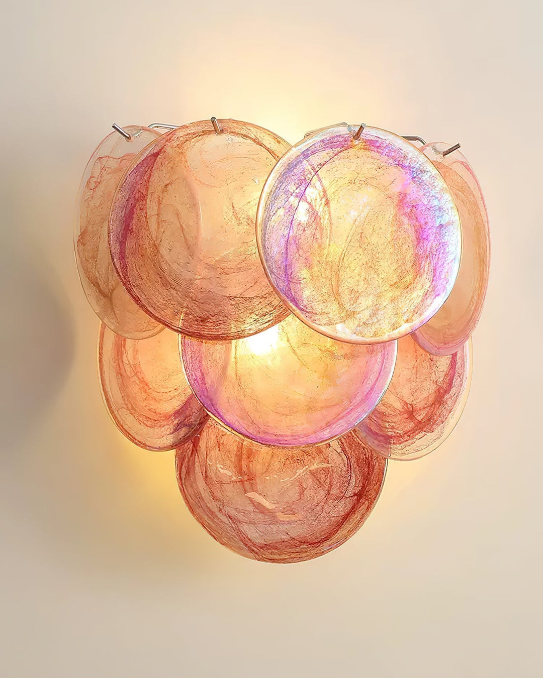 Opalara Applique Murale Coquillage Capiz Rose - Neutralighting