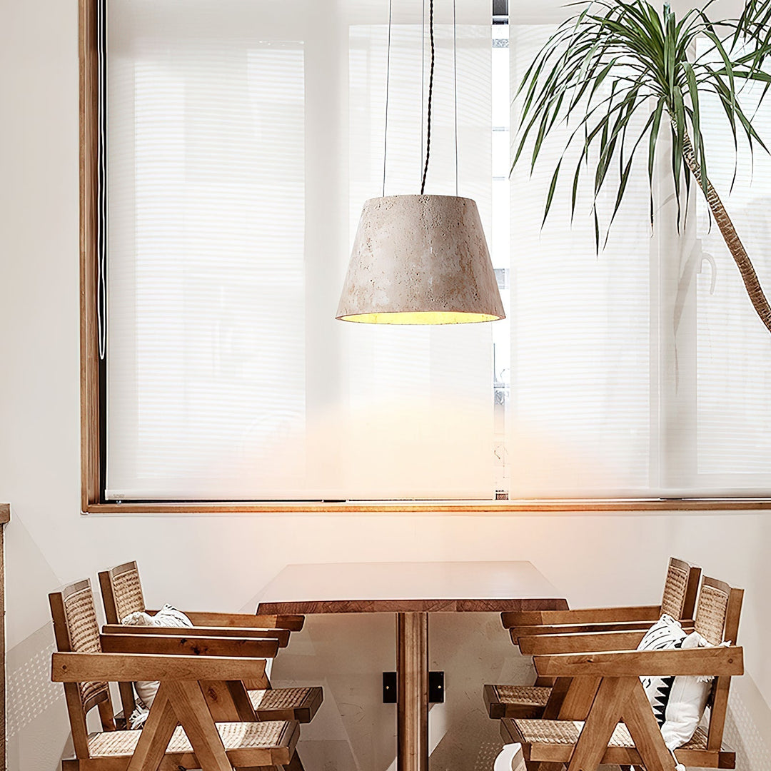 Ovelir Moderne Minimaliste Travertin Suspension - Neutralighting