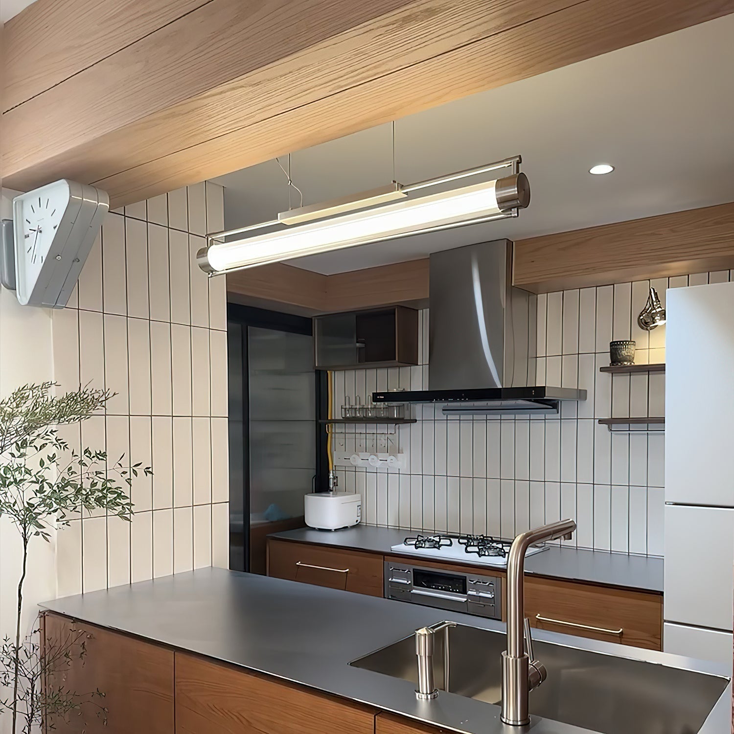 Lylorel Moderne Minimaliste Baguette Magique Verre Suspension - Neutralighting