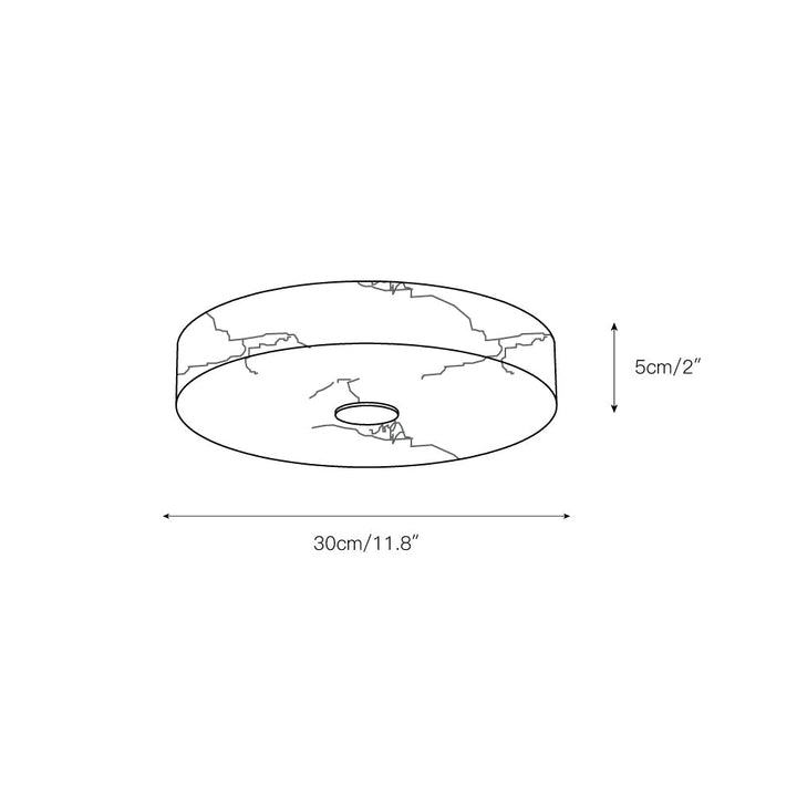 Unorir Moderne Minimaliste Albâtre Plafonnier - Neutralighting