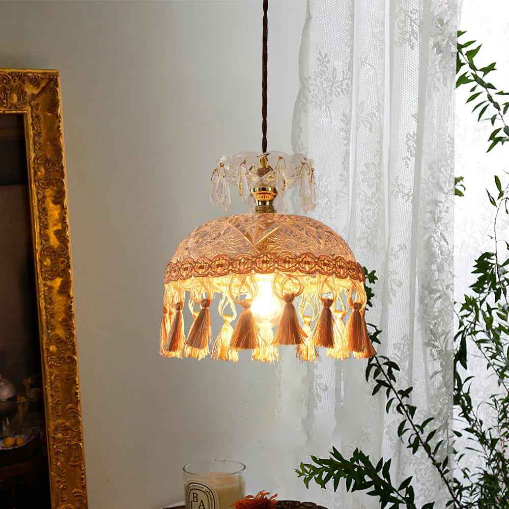 Tiffany Français Médiéval LED Suspension Verre Salon/Chambre À Coucher - Neutralighting