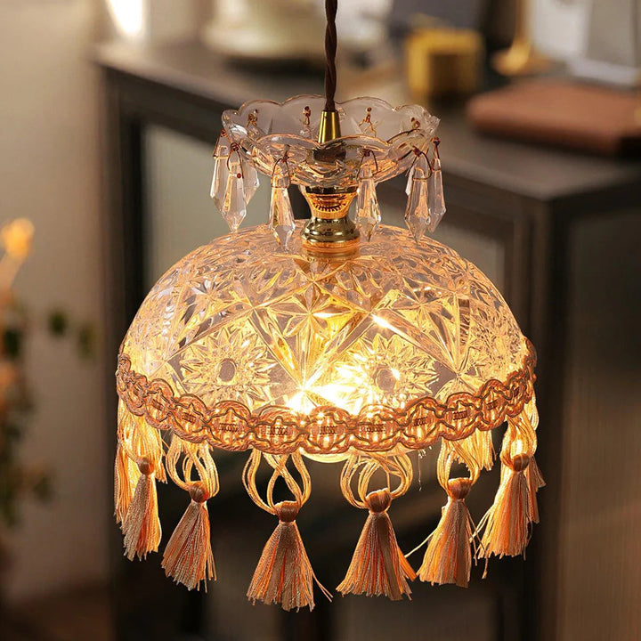 Tiffany Français Médiéval LED Suspension Verre Salon/Chambre À Coucher - Neutralighting