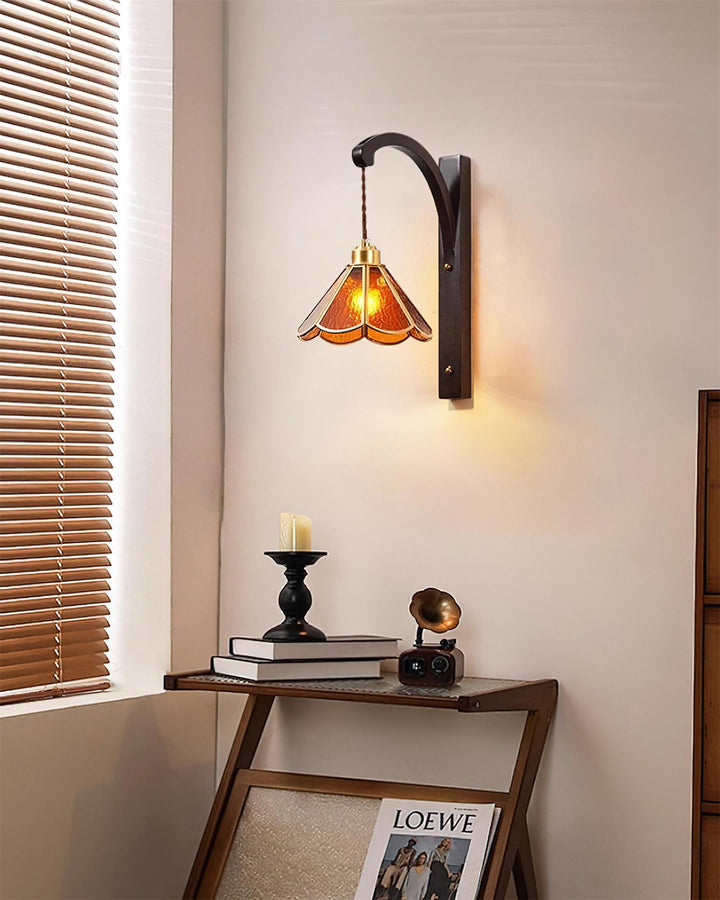 Clario Applique Murale Tavelle Verre Fleur - Neutralighting