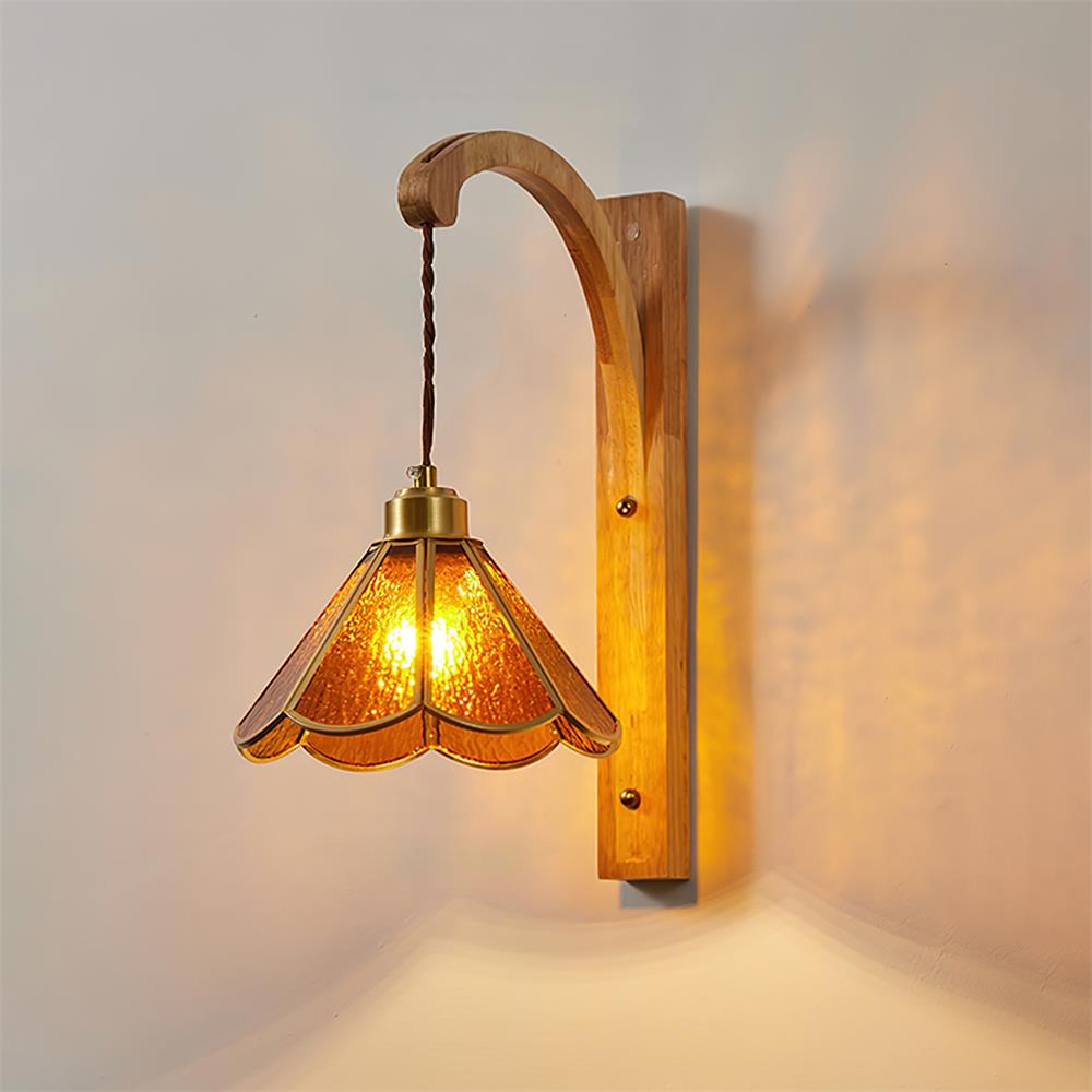 Clario Applique Murale Tavelle Verre Fleur - Neutralighting