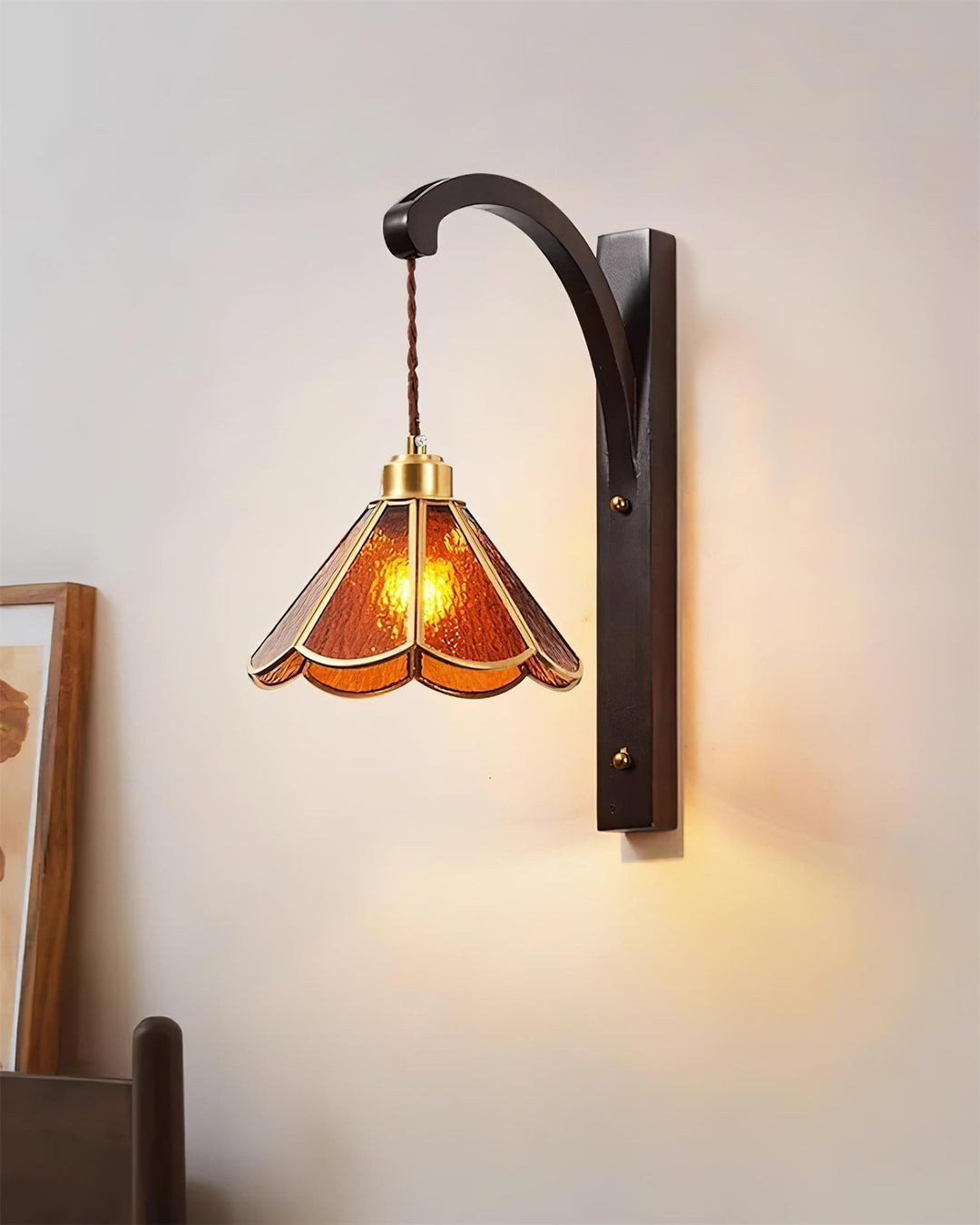Clario Applique Murale Tavelle Verre Fleur - Neutralighting