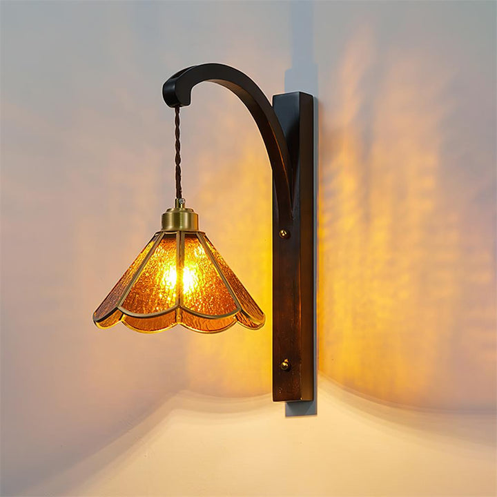 Clario Applique Murale Tavelle Verre Fleur - Neutralighting