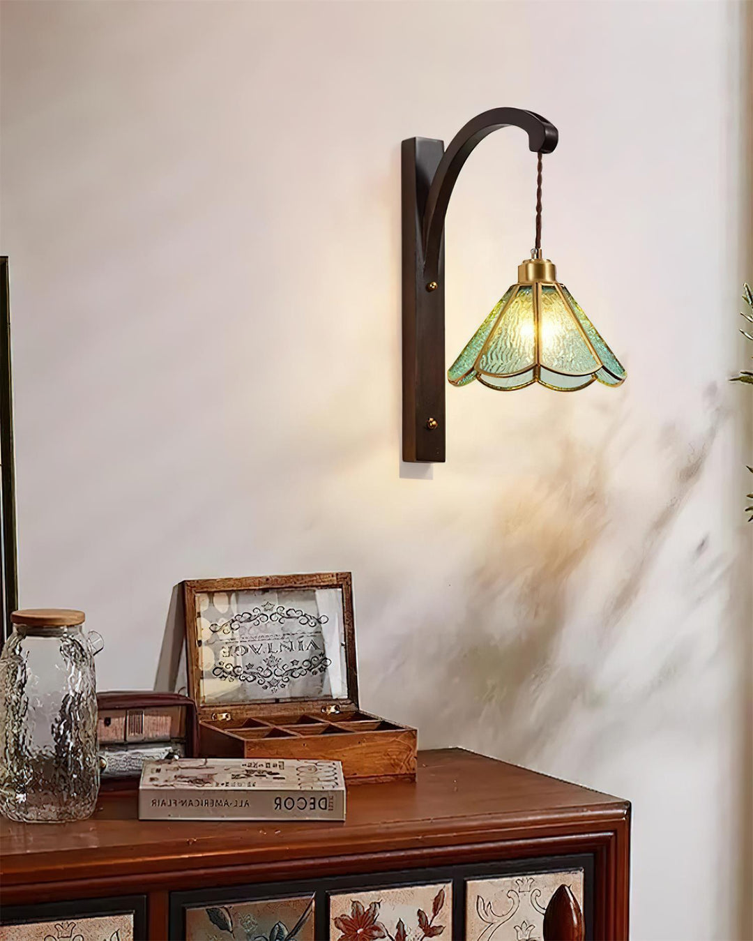Clario Applique Murale Tavelle Verre Fleur - Neutralighting