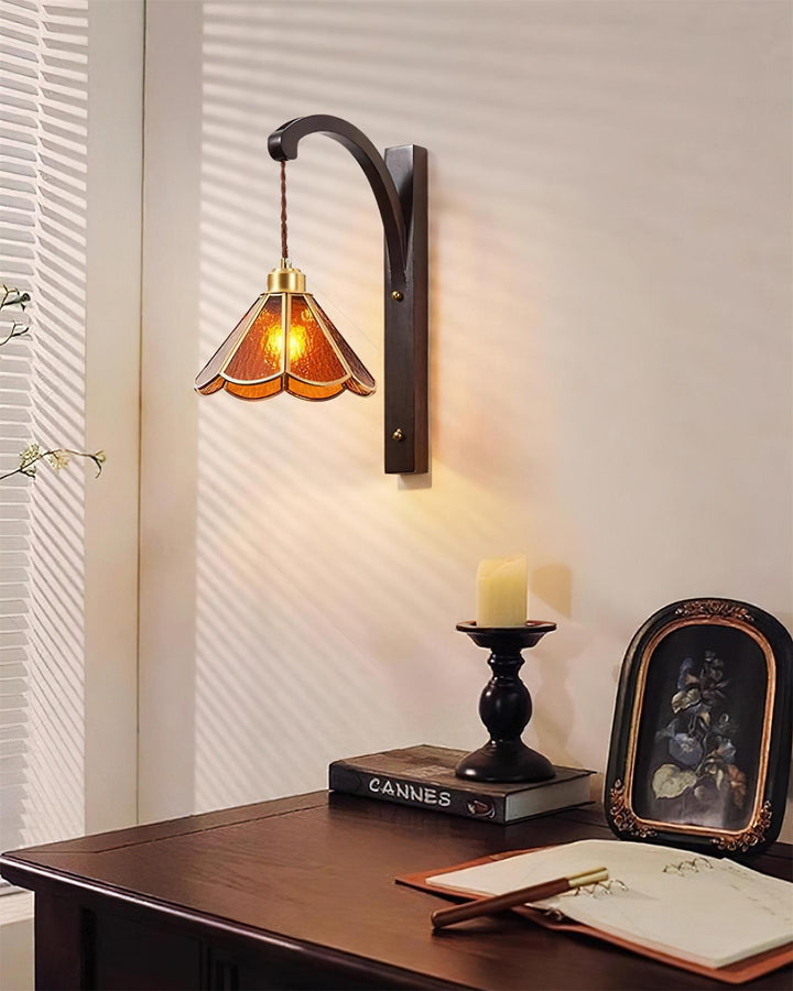 Clario Applique Murale Tavelle Verre Fleur - Neutralighting