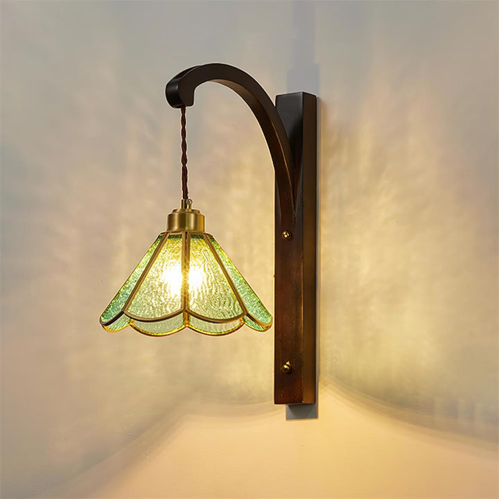 Clario Applique Murale Tavelle Verre Fleur - Neutralighting