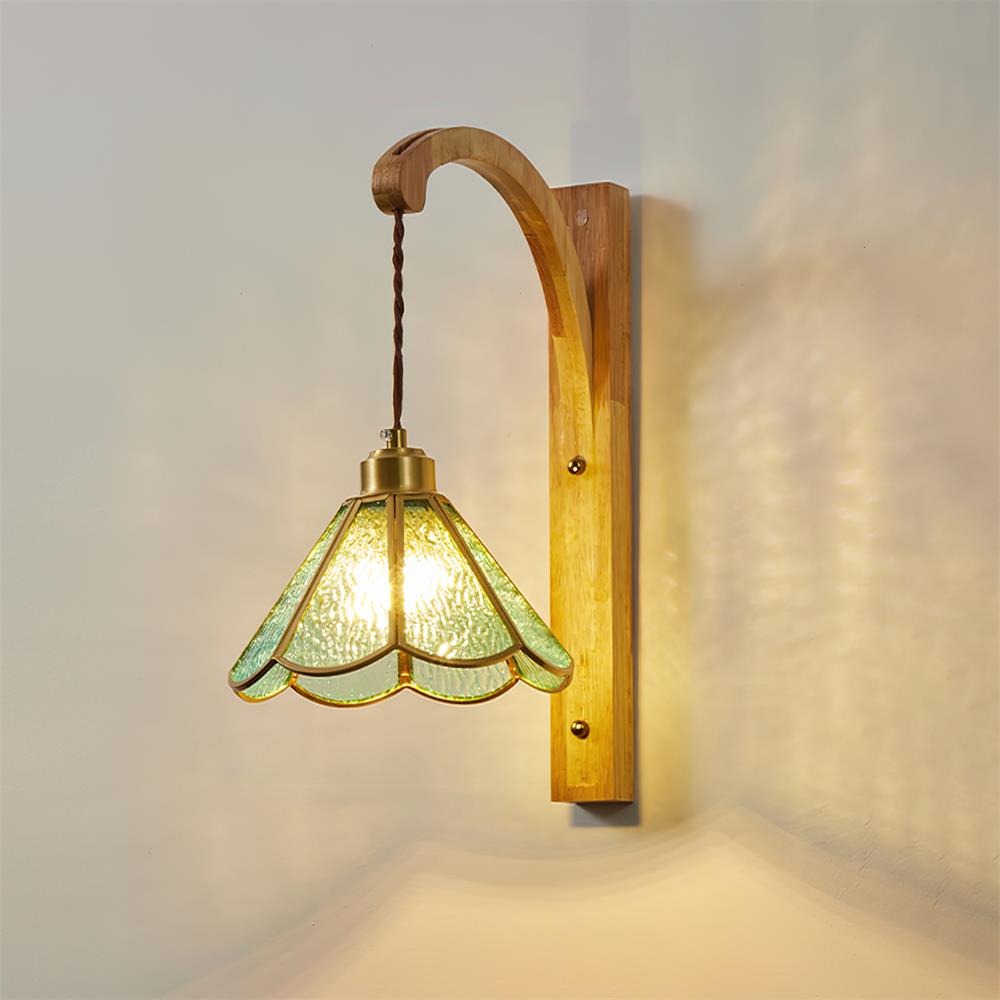 Clario Applique Murale Tavelle Verre Fleur - Neutralighting
