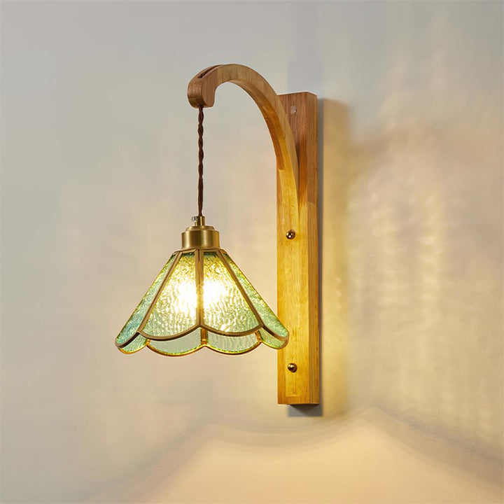 Clario Applique Murale Tavelle Verre Fleur - Neutralighting