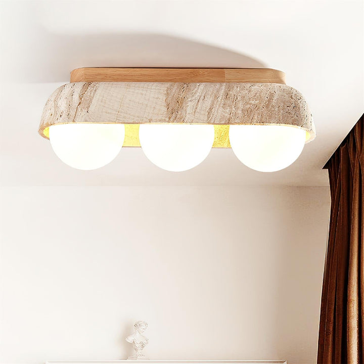 Ritta Plafonnier Rectangulaire en Travertin - Neutralighting
