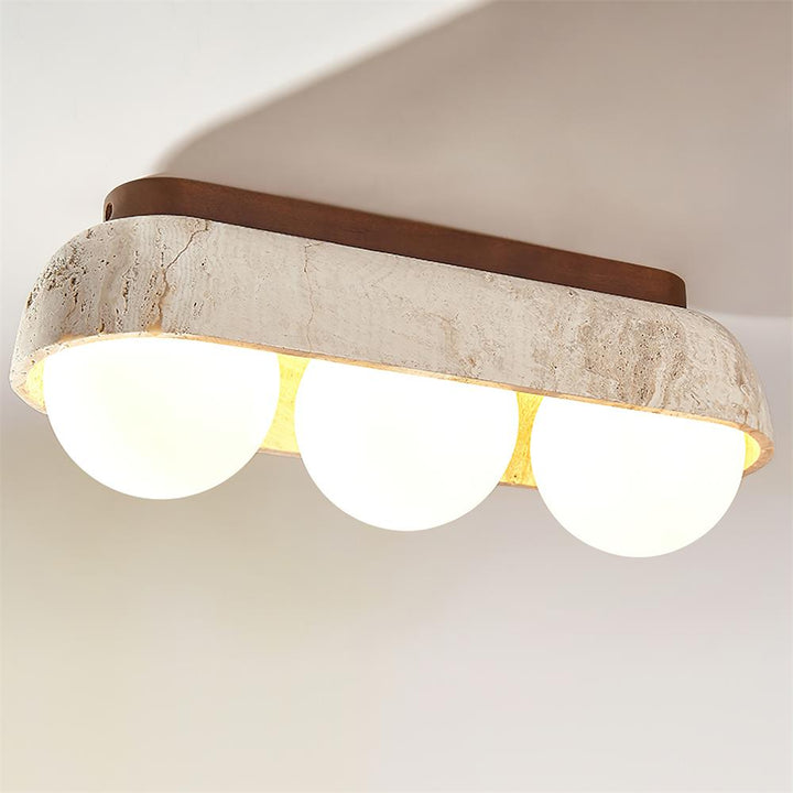 Ritta Plafonnier Rectangulaire en Travertin - Neutralighting