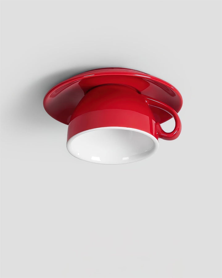 Teacup Plafonnier Céramique Rouge - Neutralighting