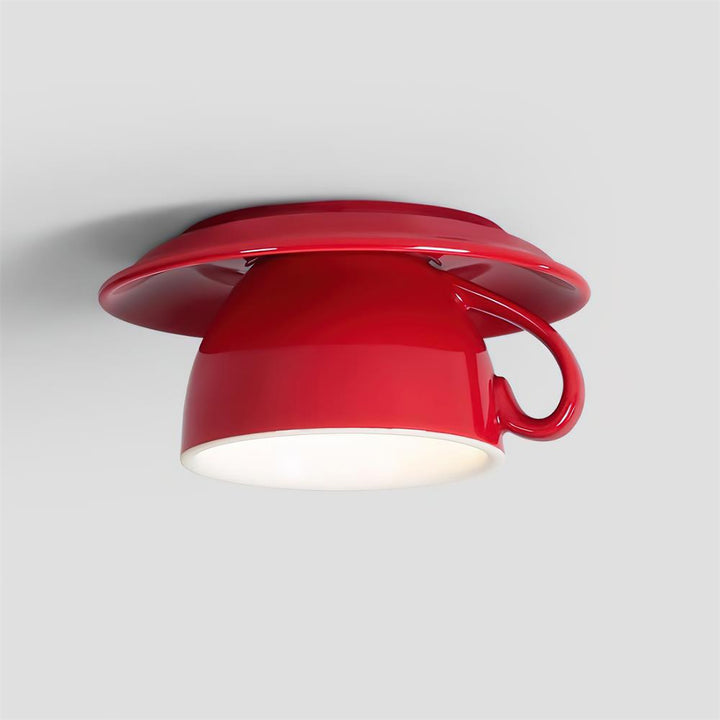 Teacup Plafonnier Céramique Rouge - Neutralighting