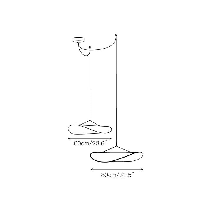 Elsolir Moderne Minimaliste Papier Suspension - Neutralighting