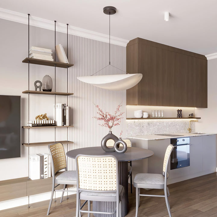 Elyno Lampe Suspension Sculpturale en Tissu - Neutralighting
