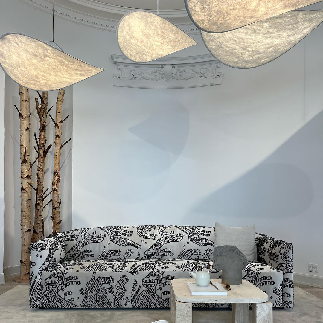 Elyno Lampe Suspension Sculpturale en Tissu - Neutralighting