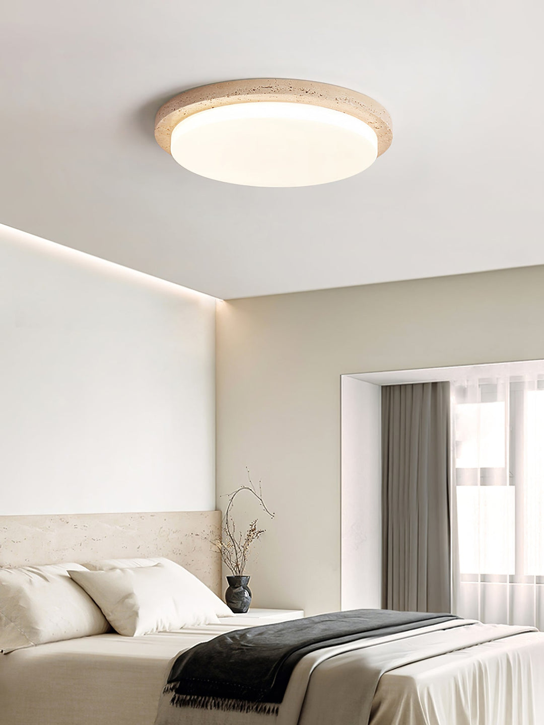 Etala Lisse-Bord Travertin Plafonnier - Neutralighting