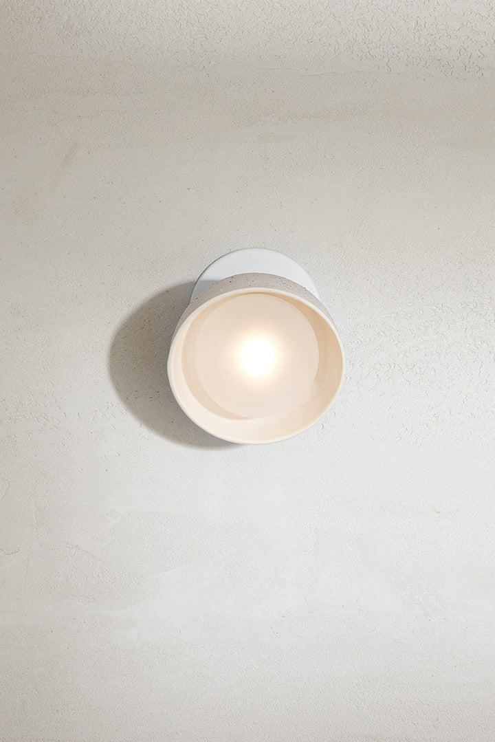 Ellorus Moderne Minimaliste Surface Verre Travertin Applique Murale - Neutralighting