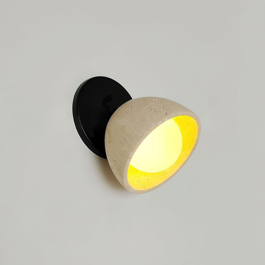 Ellorus Moderne Minimaliste Surface Verre Travertin Applique Murale - Neutralighting