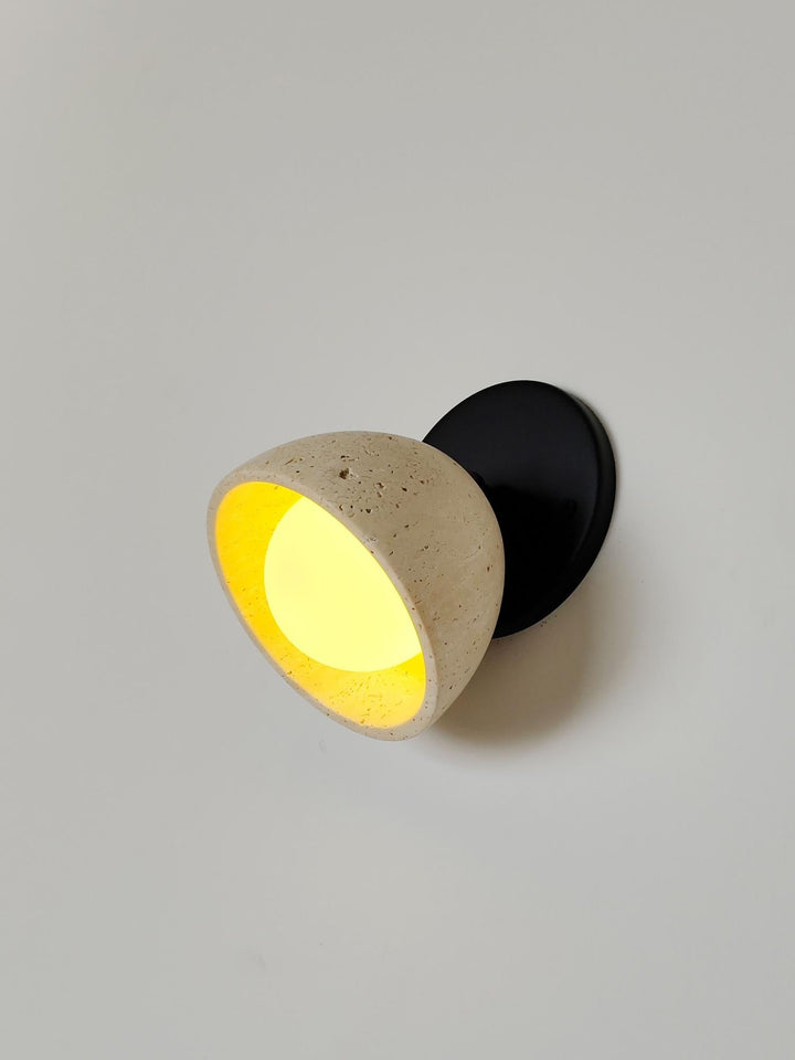 Ellorus Moderne Minimaliste Surface Verre Travertin Applique Murale - Neutralighting