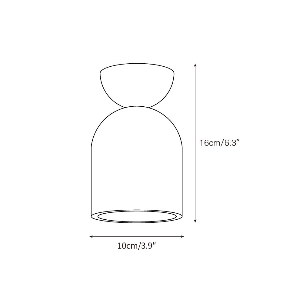 Vezorus Moderne Minimaliste Cône Travertin Plafonnier - Neutralighting