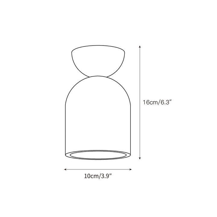 Vezorus Moderne Minimaliste Cône Travertin Plafonnier - Neutralighting