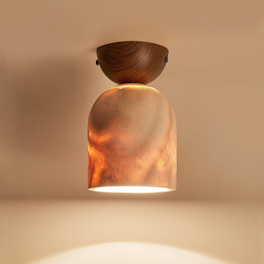 Vezorus Moderne Minimaliste Cône Travertin Plafonnier - Neutralighting