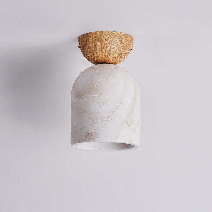 Vezorus Moderne Minimaliste Cône Travertin Plafonnier - Neutralighting