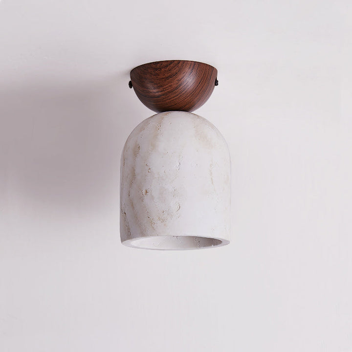 Vezorus Moderne Minimaliste Cône Travertin Plafonnier - Neutralighting