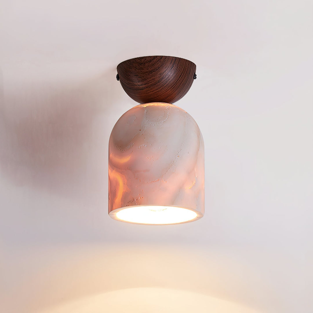Vezorus Moderne Minimaliste Cône Travertin Plafonnier - Neutralighting