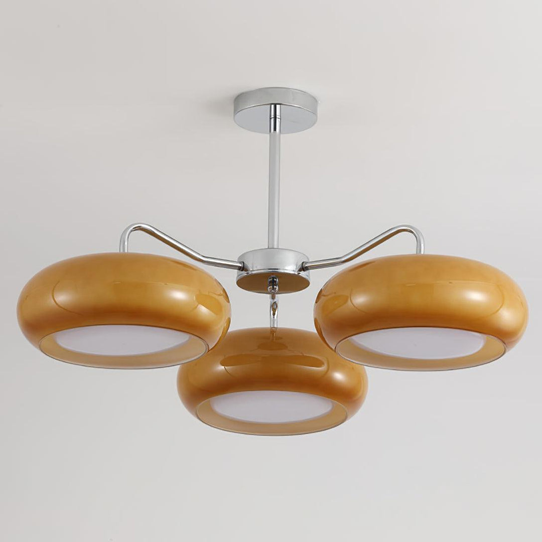 Tetra Lustre Plafonnier Chrome Élégant 3 Ampoules - Neutralighting